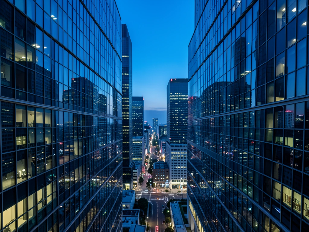Seoul Administrative District at Twilight